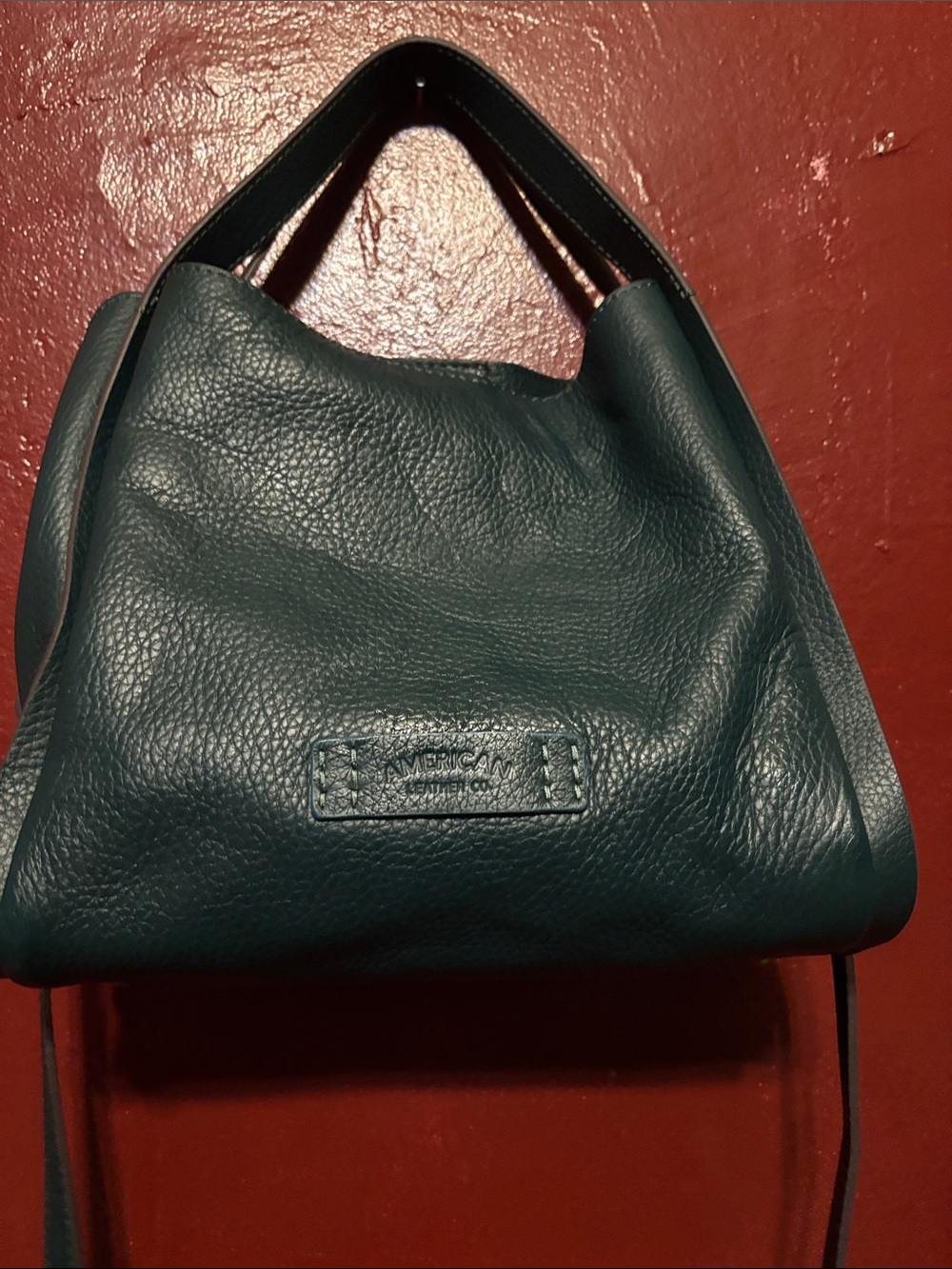 Leather Shoulder Bag in Teal - American Leather Co.